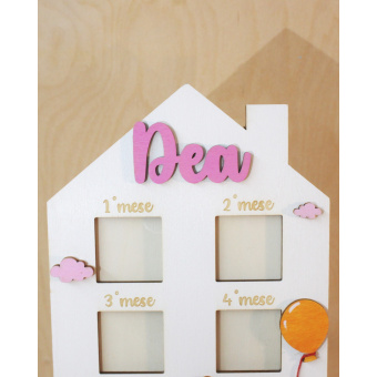 12 months Photo Frame with lollipops